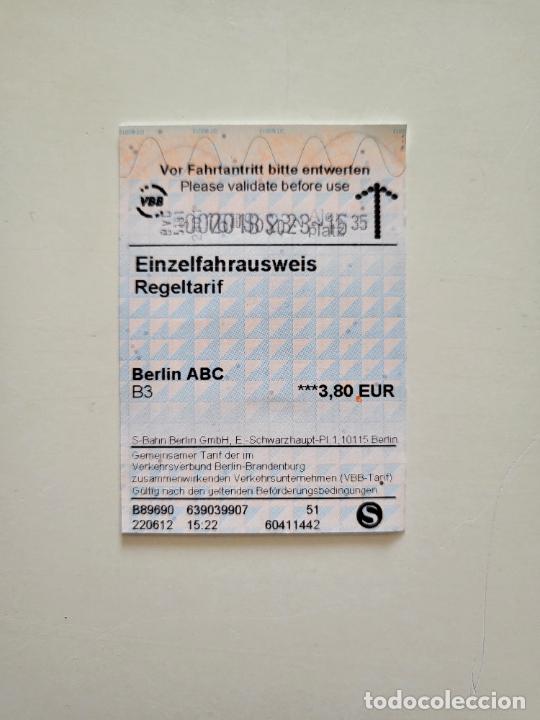 Collectables Transport Tickets: BILLETE DE TRANSPORTE BERLIN ALEMANIA 2022 VBB