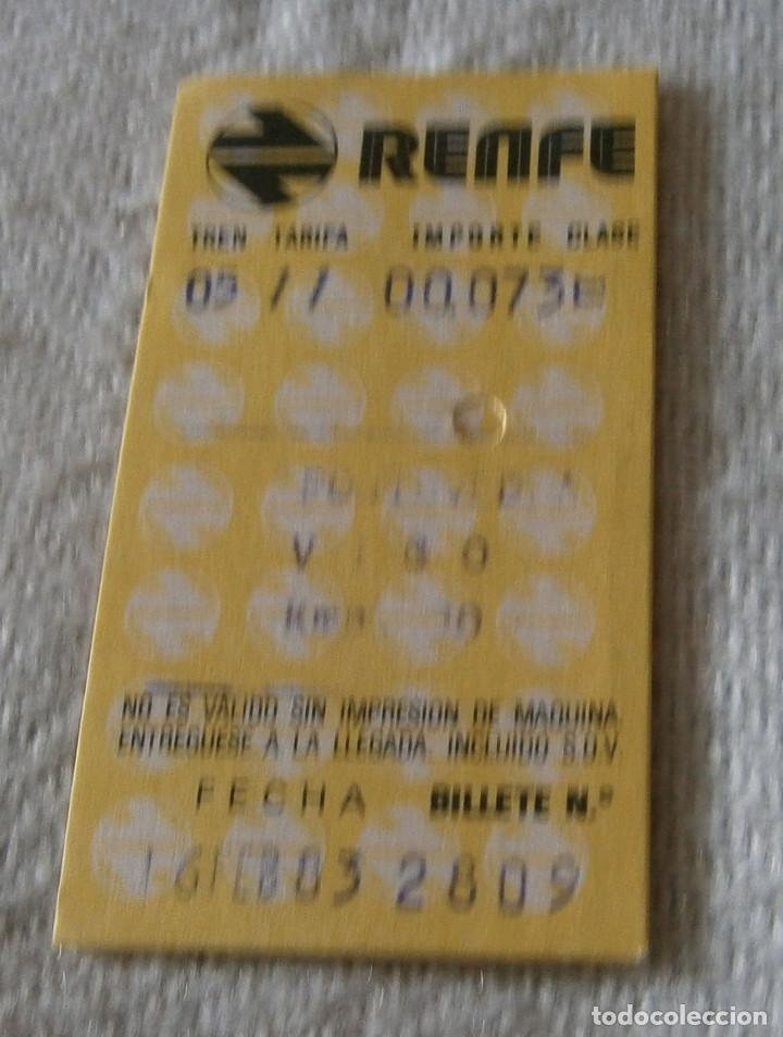 Collectionnisme Billets de transport: billete renfe pontevedra vigo a&ntilde;o 1983