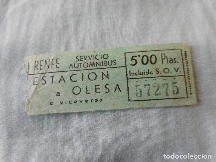 Collectionnisme Billets de transport: ANTIGUO BILLETE RENFE ESTACION OLESA DE MONTSERRAT CAPICUA
