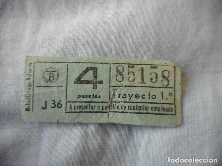 Collectionnisme Billets de transport: ANTIGUO BILLETE TRAVIAS BARCELONA 4 PESETAS CAPICUA