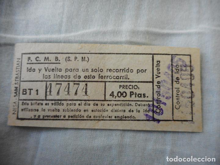 Collectionnisme Billets de transport: ANTIGUO BILLETE FCMB BARCELONA? 4 PESETAS CAPICUA MUEBLES JAM