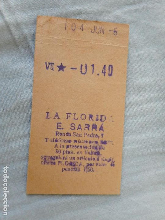Collectionnisme Billets de transport: ANTIGUO BILLETE FERROCARRILES? LA FLORIDA E. SARR&Aacute; CON PUBLICIDAD
