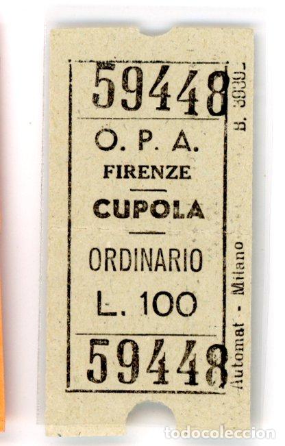 Sammeln von Fahrkarten: BILLETE DEL ASCENSOR A LA CUPULA DE LA CATEDRAL DE FLORENCIA /S31