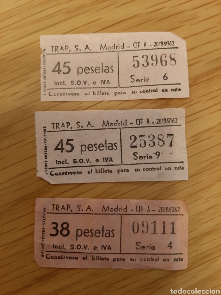 Collectionnisme Billets de transport: Billetes bus Madrid