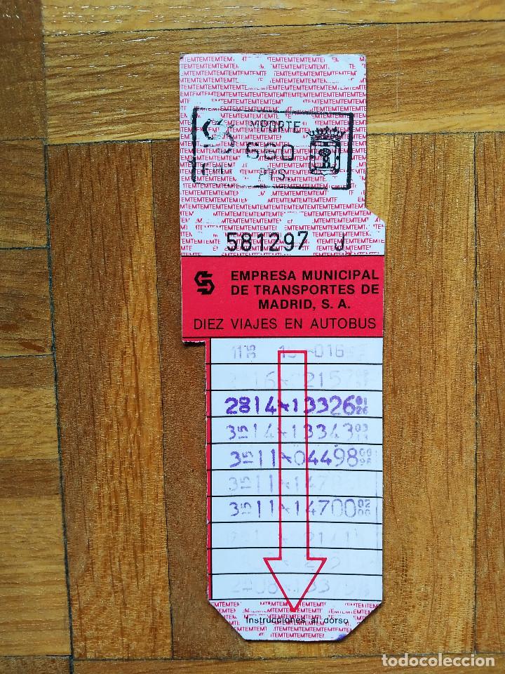 Collectables Transport Tickets: BILLETE AUTOBUS EMT DE MADRID 660 PESETAS -- LETRA J VER FOTOS