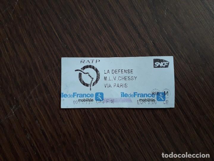Collectionnisme Billets de transport: ticket billete de transporte metro-tren Paris, Francia.
