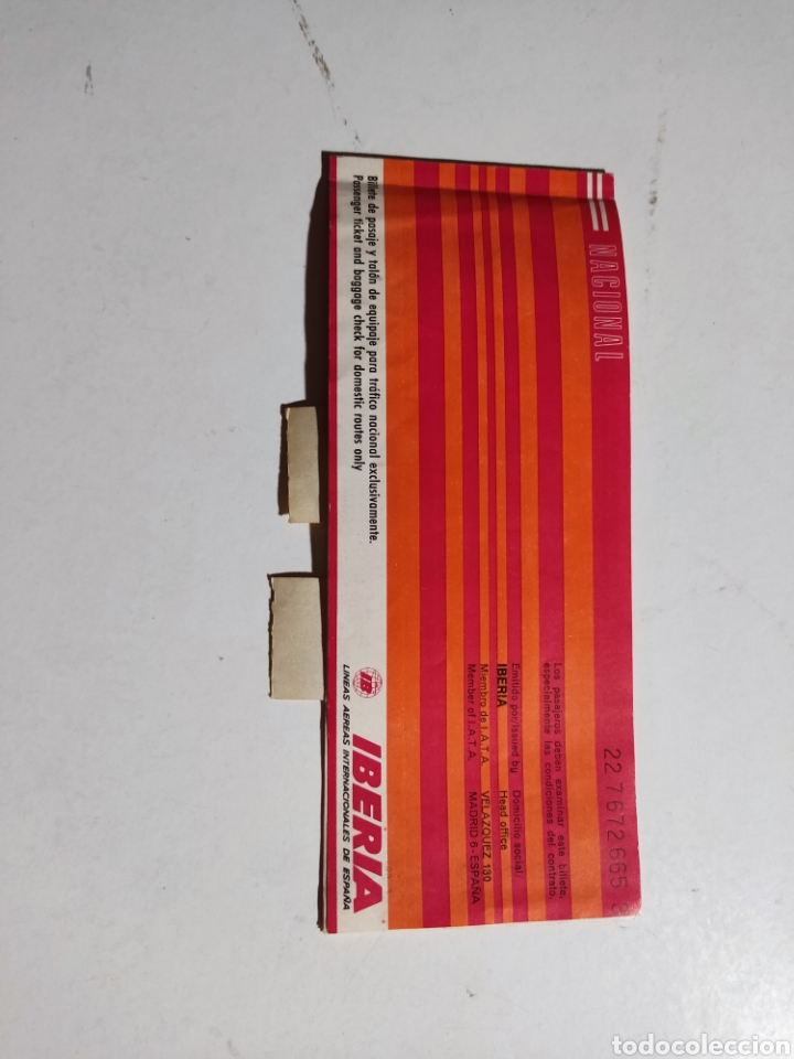 Collectionnisme Billets de transport: Billete de pasaje Nacional Iberia tiket Ibiza