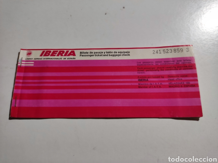 Collectables Transport Tickets: Billete de pasaje Iberia publicidad majorica perlas Mallorca?