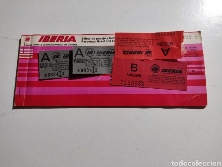 Collectables Transport Tickets: Billete de pasaje Iberia muchos destinos