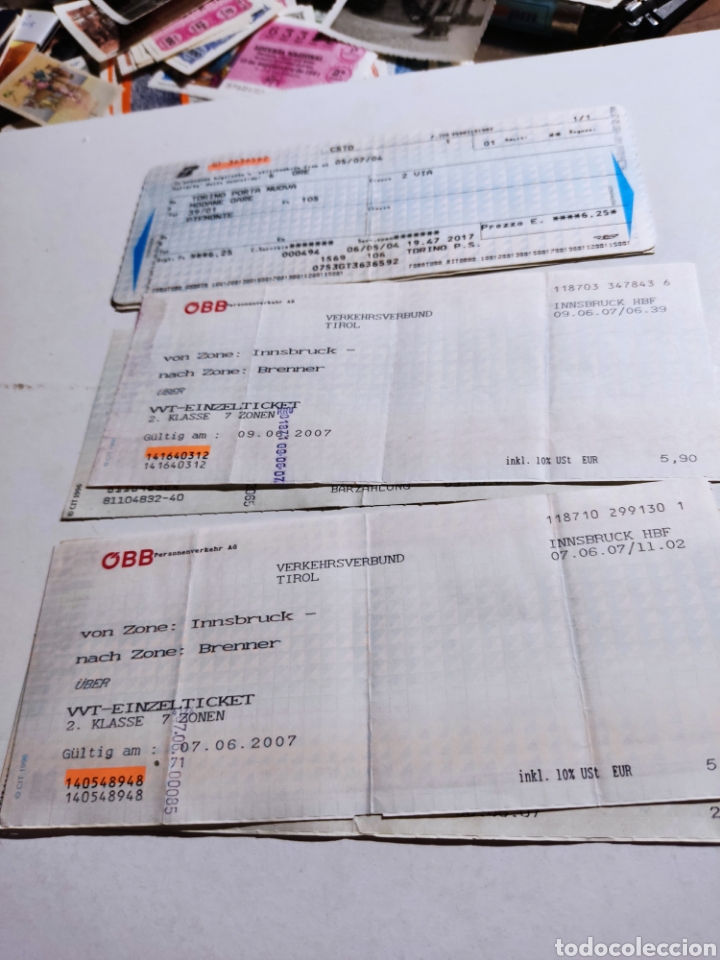 Coleccionismo billetes de transporte: 9 billetes de tren - Foto 2