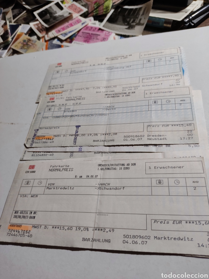 Coleccionismo billetes de transporte: 9 billetes de tren - Foto 3