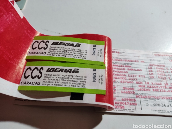 Coleccionismo billetes de transporte: Billete de pasaje ticket de equipaje varios - Foto 2