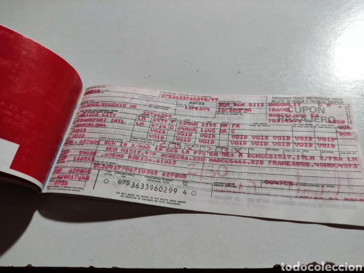 Coleccionismo billetes de transporte: Billete de pasaje ticket de equipaje varios - Foto 4