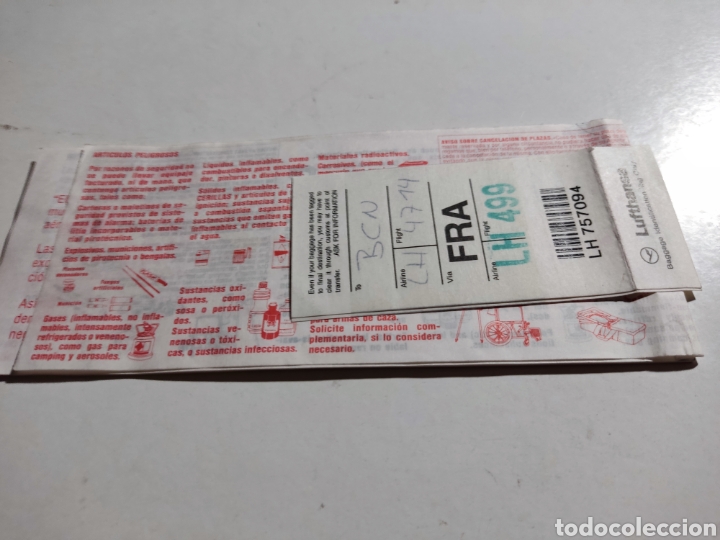 Coleccionismo billetes de transporte: Billete de pasaje ticket de equipaje varios - Foto 5