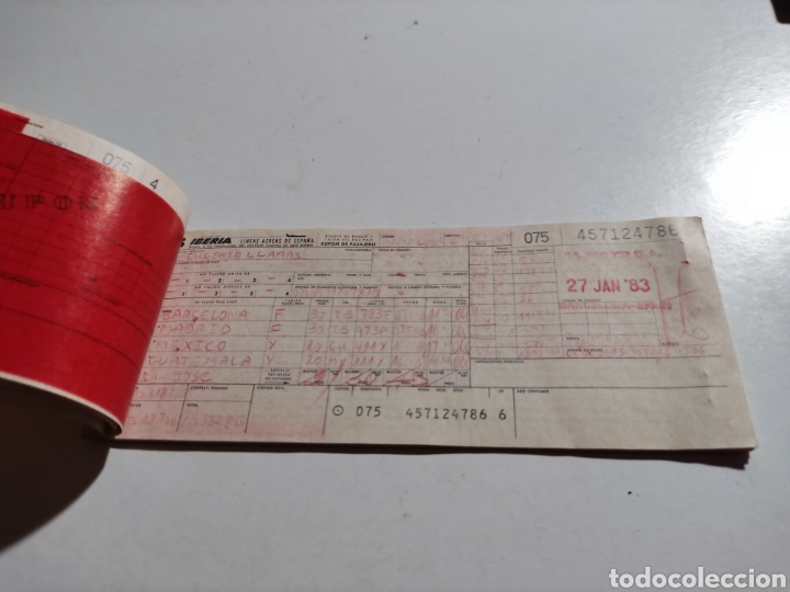 Coleccionismo billetes de transporte: Billete de pasaje ticket equipaje - Foto 2