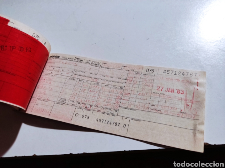 Coleccionismo billetes de transporte: Billete de pasaje ticket equipaje - Foto 3