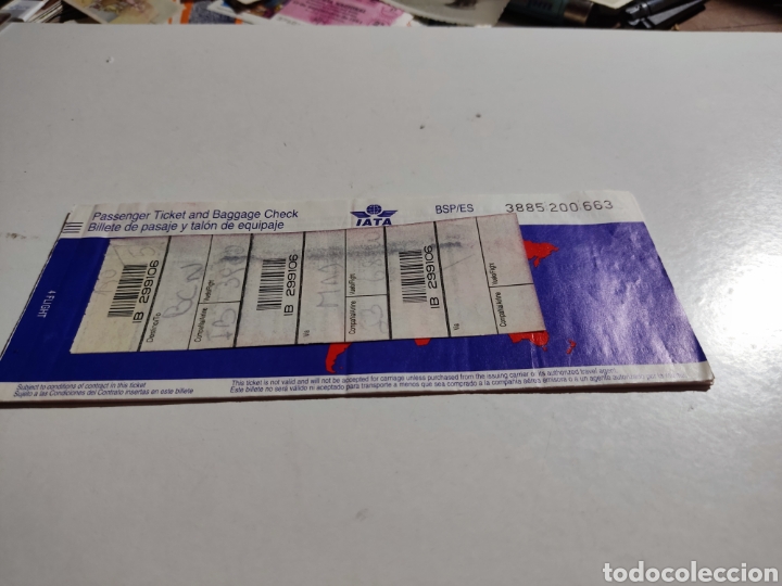 Collectables Transport Tickets: Billete de pasaje iata ticket de equipaje