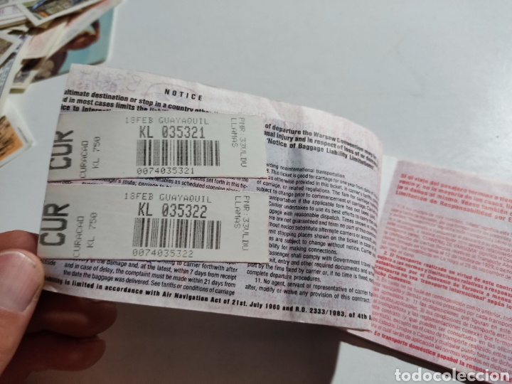 Coleccionismo billetes de transporte: Billete de pasaje ticket de equipaje - Foto 2