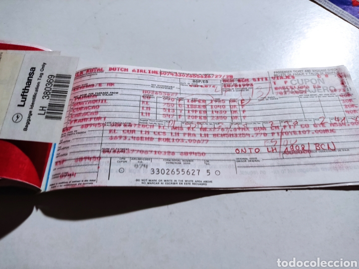 Coleccionismo billetes de transporte: Billete de pasaje ticket de equipaje - Foto 4