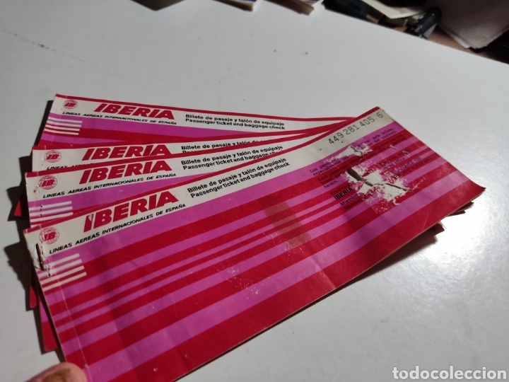Coleccionismo Billetes de transporte: 4 pasajes de avi&oacute;n Iberia varios destinos