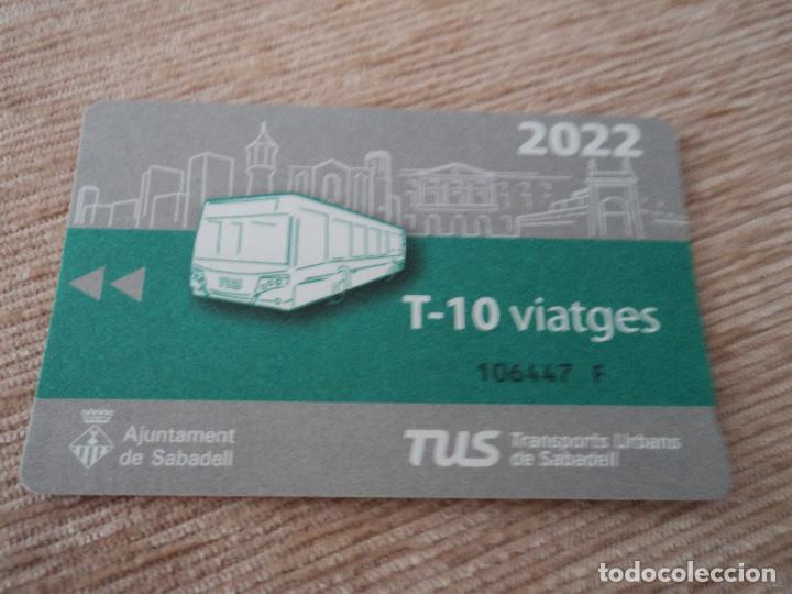 Coleccionismo Billetes de transporte: titulo de transporte de transports urbans de sabadell