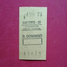 Coleccionismo Billetes de transporte: BILLETE METRO DE MADRID AÑO 1973