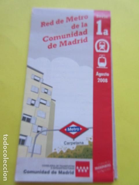 Sammeln von Fahrkarten: METRO MADRID EDICION AGOSTO 2008- PLANO GUIA FERROCARRIL TRANVIA AUTOBUS