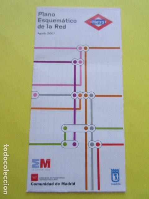 Sammeln von Fahrkarten: METRO MADRID EDICION AGOSTO 2007 - PLANO GUIA FERROCARRIL TRANVIA AUTOBUS
