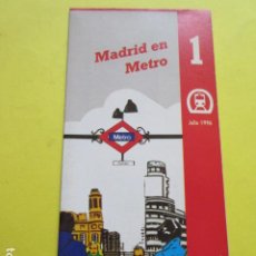 Coleccionismo Billetes de transporte: METRO MADRID EDICION JULIO 1996 - PLANO GUIA FERROCARRIL TRANVIA AUTOBUS. Lote 352849719