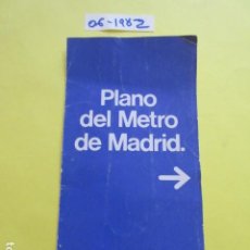 Coleccionismo Billetes de transporte: METRO MADRID EDICION JUNIO 1982 - PLANO GUIA FERROCARRIL TRANVIA AUTOBUS. Lote 352849919