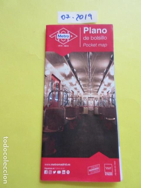 Coleccionismo Billetes de transporte: METRO MADRID EDICION JULIO 2019 100 A&Ntilde;OS - PLANO GUIA FERROCARRIL TRANVIA AUTOBUS