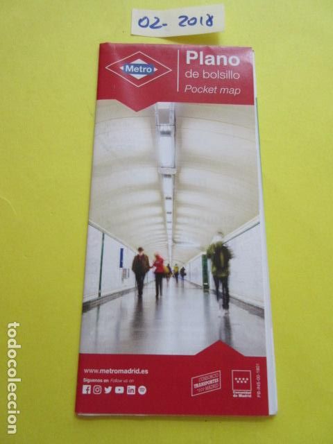 Coleccionismo Billetes de transporte: METRO MADRID EDICION FEBRERO 2018 - PLANO GUIA FERROCARRIL TRANVIA AUTOBUS