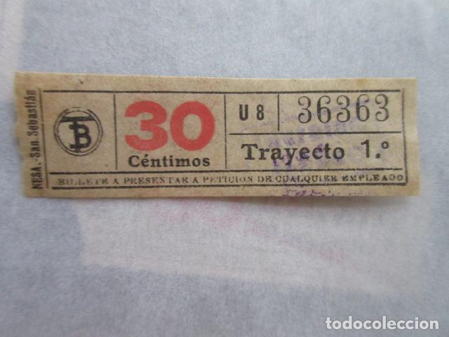 Coleccionismo Billetes de transporte: BILLETE CON SELLO DE SEGURO INCLUIDO 30 CENTIMOS OJOJOJO IMPRESOR NESA - CAPICUA 36363