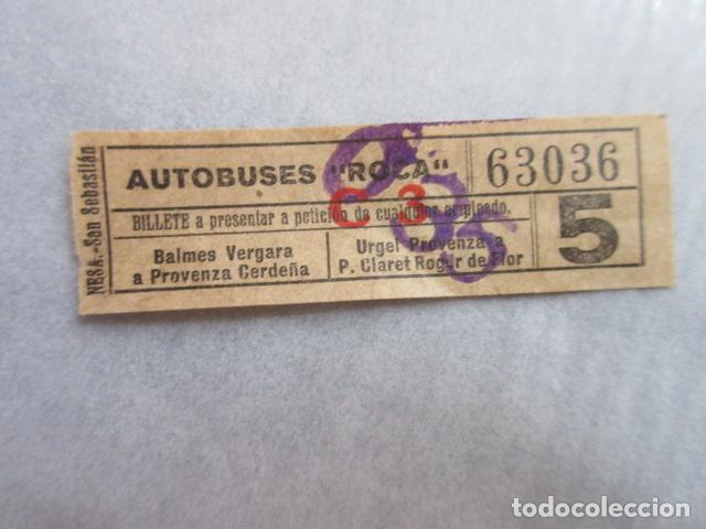 Collectables Transport Tickets: BILLETE AUTOBUSES ROCA VER TRAYECTOS CAPICUA 63036