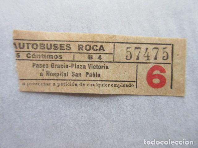Coleccionismo Billetes de transporte: BILLETE AUTOBUSES ROCA VER TRAYECTOS CAPICUA 57475