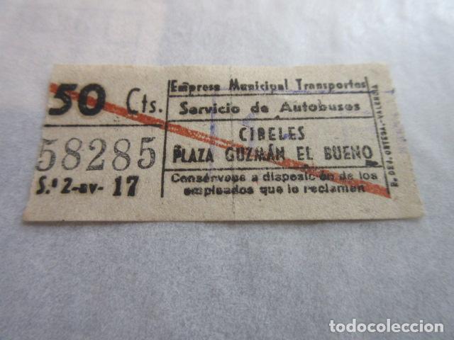 Coleccionismo Billetes de transporte: BILLETE EMT AUTOBUS MADRID - VER TRAYECTOS EN FOTO - CAPICUA 58285