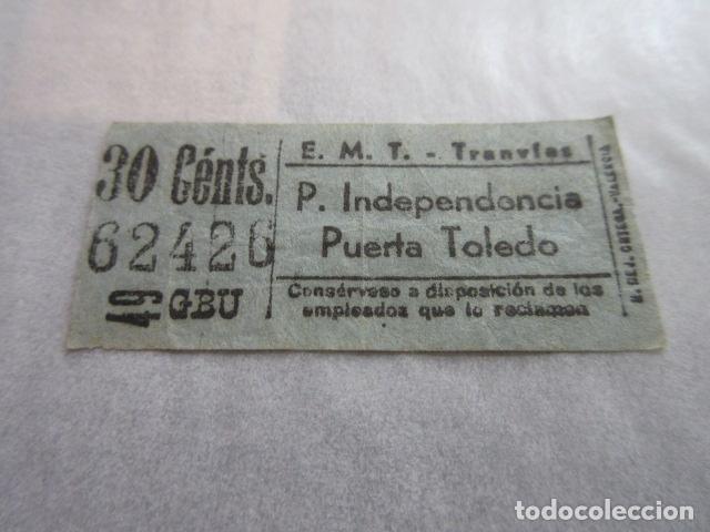 Coleccionismo Billetes de transporte: BILLETE EMT TRANVIA MADRID - VER TRAYECTOS EN FOTO - CAPICUA 62426