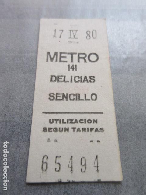 Sammeln von Fahrkarten: BILLETE METRO DE MADRID - PARADA DELICIAS 141