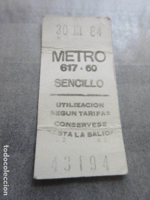 Collectables Transport Tickets: BILLETE METRO DE MADRID - PARADA 617 60