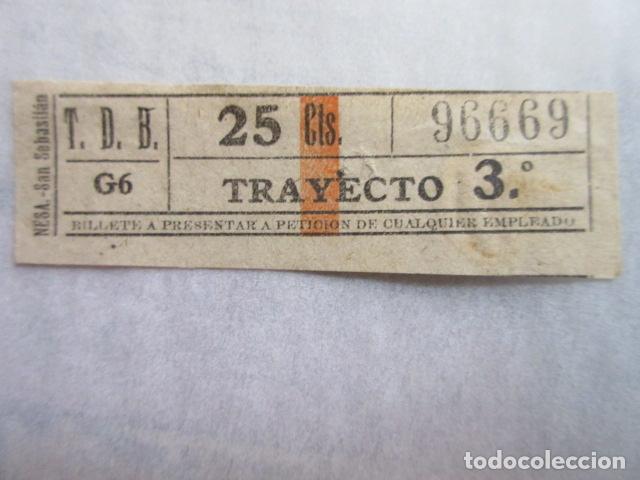 Collectables Transport Tickets: BILLETE TRANVIA DE BARCELONA TDB - CAPICUA 96669 - OJOJO IMPRESOR NESA