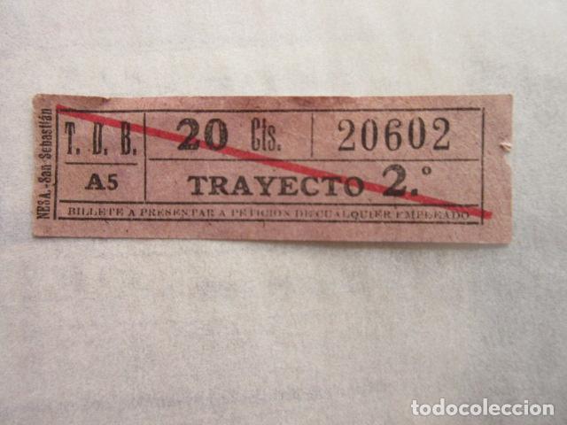 Collectables Transport Tickets: BILLETE TRANVIA DE BARCELONA TDB - CAPICUA 20602 - IMPRESOR NESA