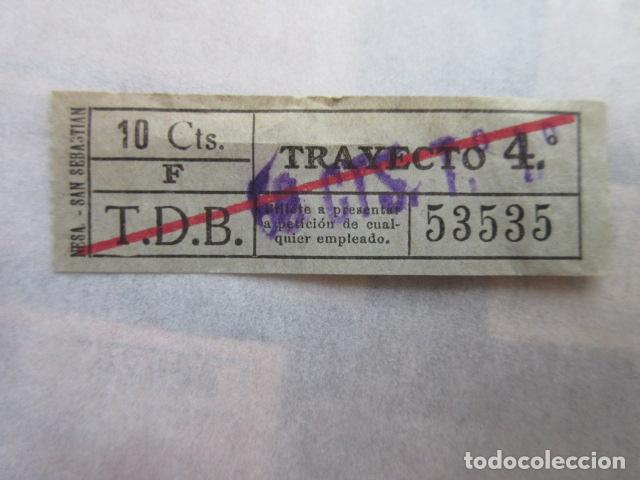 Collectables Transport Tickets: BILLETE TRANVIA DE BARCELONA TDB - CAPICUA 53535 - IMPRESOR NESA