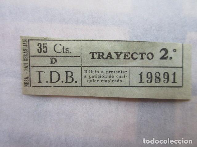 Collectables Transport Tickets: BILLETE TRANVIA DE BARCELONA TDB - CAPICUA 19891 - IMPRESOR NESA