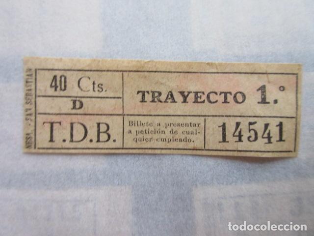 Collectables Transport Tickets: BILLETE TRANVIA DE BARCELONA TDB - CAPICUA 14541 - IMPRESOR NESA