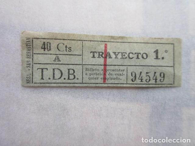Collectables Transport Tickets: BILLETE TRANVIA DE BARCELONA TDB - CAPICUA 94549 - IMPRESOR NESA