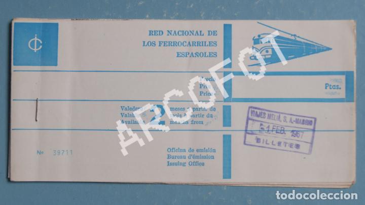 Collectables Transport Tickets: Antiguo BILLETE DE TREN - RENFE - 1 DE FEBRERO DE 1967 - TIRANO FRE ST. MORITZ