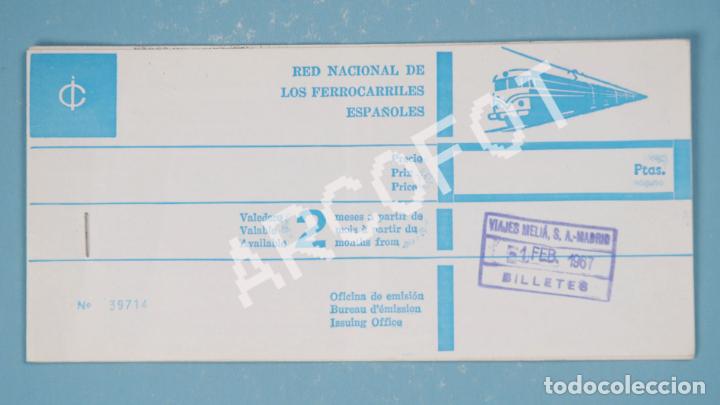 Collectables Transport Tickets: Antiguo BILLETE DE TREN - RENFE - 1 DE FEBRERO DE 1967 - HENDAYE VENTIMIGLIA FRE - PAU TARASCON