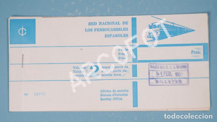 Collectables Transport Tickets: Antiguo BILLETE DE TREN - RENFE - 1 DE FEBRERO DE 1967 - VENTIMIGLIA FRE IRUN FRE - PAU TARASCON