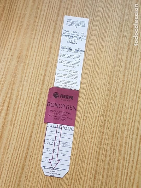 Collectables Transport Tickets: BONOTREN RENFE 1989 - VILANOVA I LA GELTRU - BARCELONA PASEO DE GRACIA