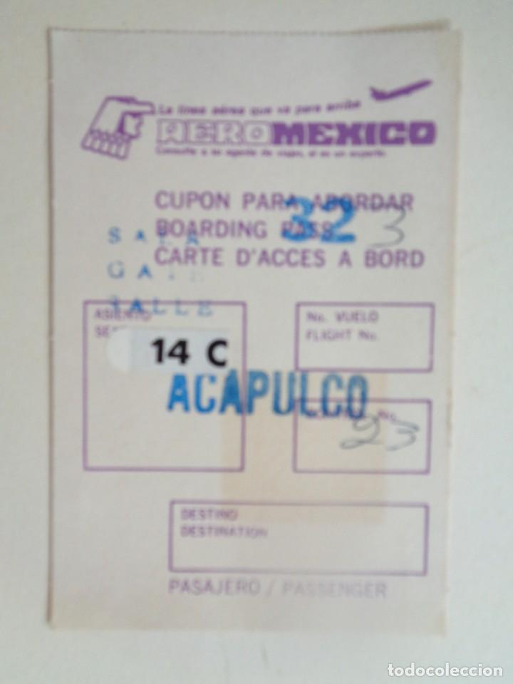 Collectables Transport Tickets: AEROMEXICO, LINEAS AEREAS DE MEXICO: TARJETA DE EMBARQUE